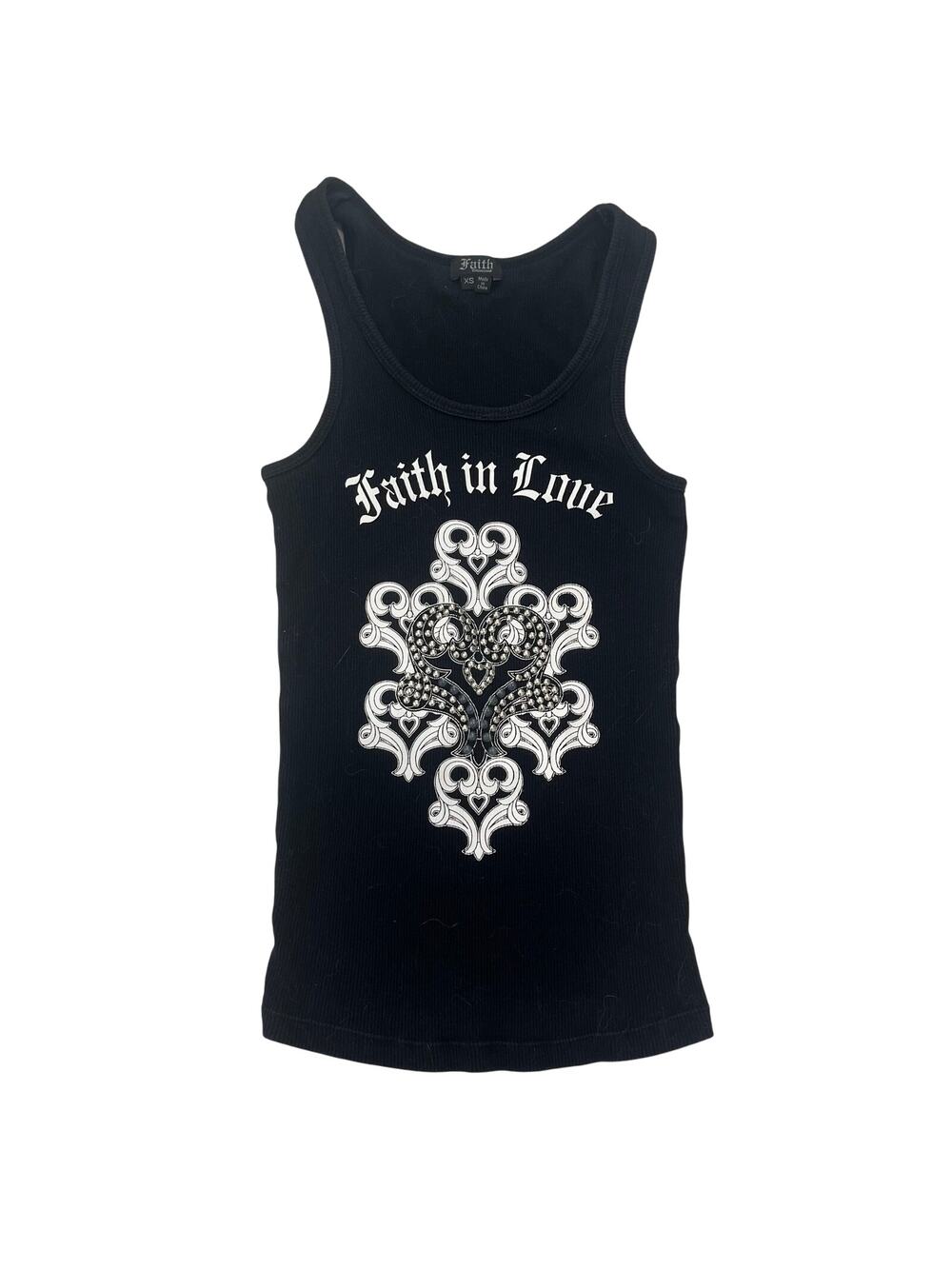 Faith Brand Women’s XS Faith In Love Bling Tank Top